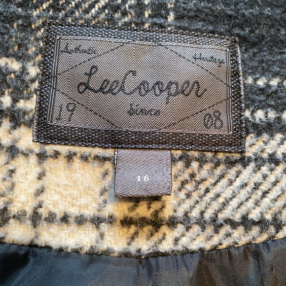 💥 SALE💥 Vintage Y2K Lee Cooper black & white coat - Picture 2 of 9